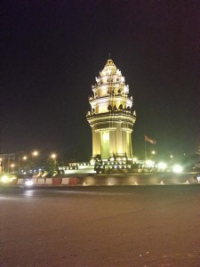 Phnom Penh in der Nacht