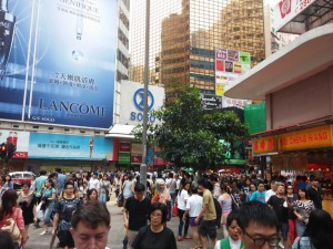 Volle Straßen in Hongkong