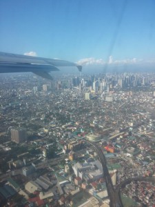 Flug über Manila