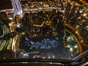 Die Wasserspiele betrachtet vom Burj Khalifa