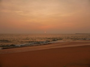 Sonnenuntergang in Kollam