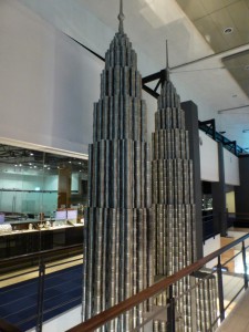 Zinnmodell der Petronas Tower