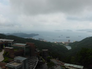 Blick auf die Rückseite von Hongkong Island