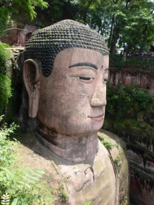 Der Giant Buddha Kopf
