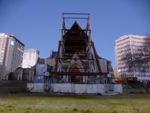 Die überreste der Christchurch Cathedral