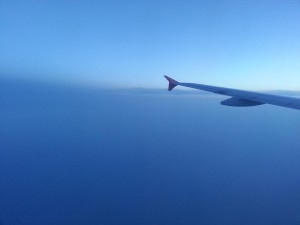 Ausblick auf dem Flug nach Südkorea