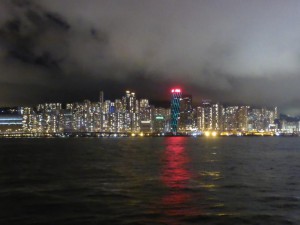 Blick auf Hongkong Island bei Nacht