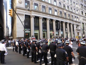 Demo nahe der Wall Street